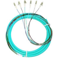 6 Fiber LC Fiber Optic Pigtail OM3