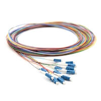 12 Fiber LC Fiber Optic Pigtail Singlemode No Wrap