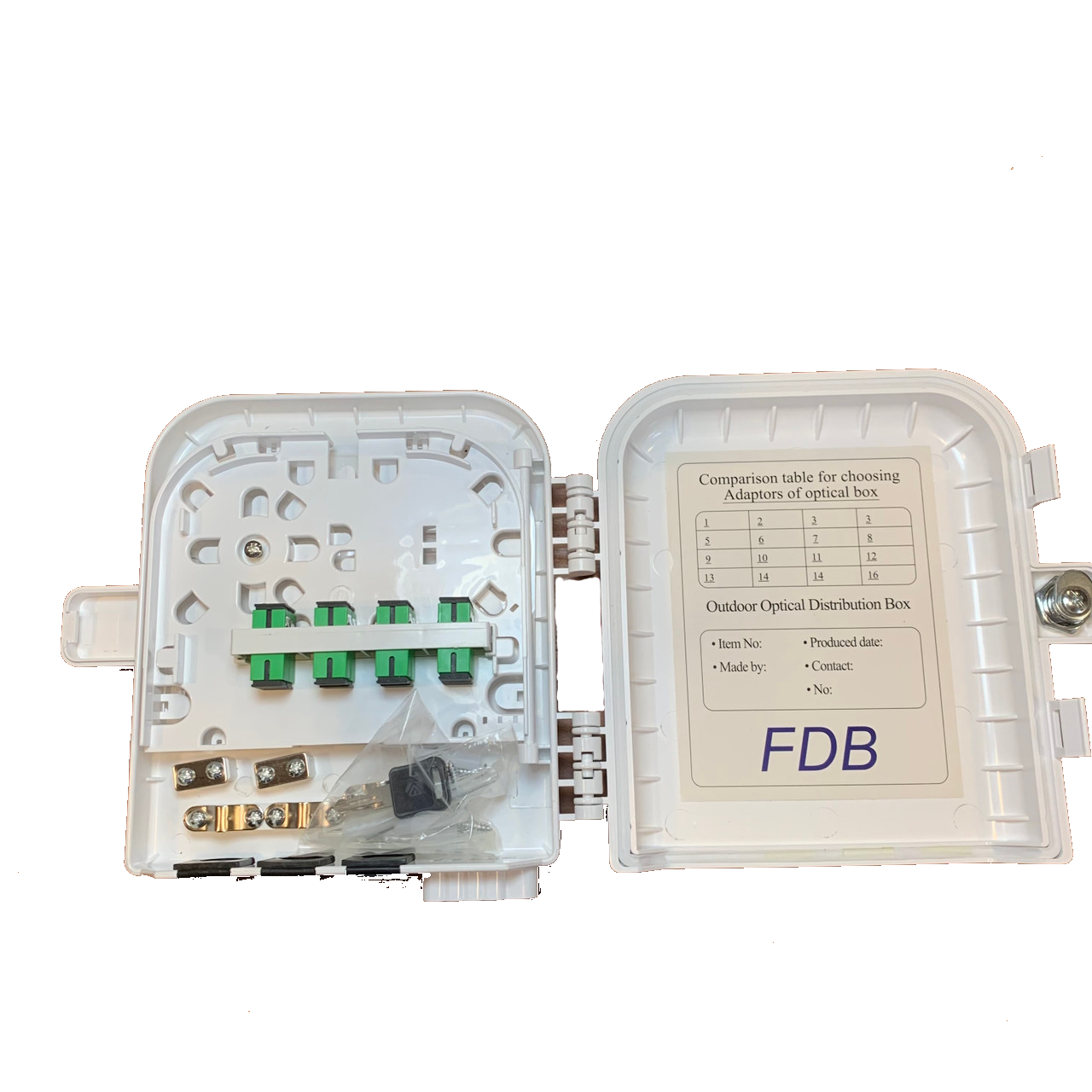 8 Fiber SC APC SM UV Weather Resistant FTTH Outdoor Wall or Pole Mount